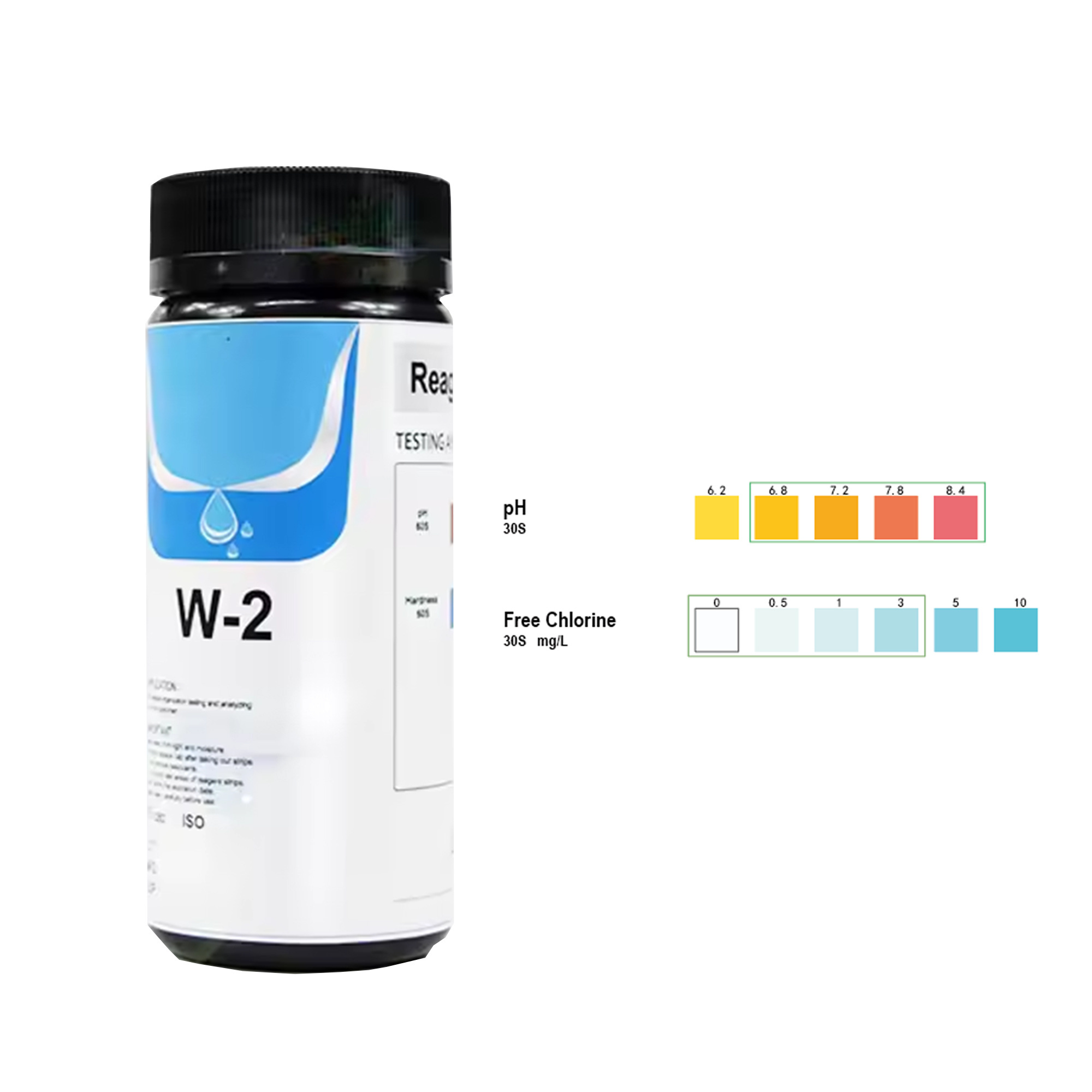 2 In 1 Water Test Paper Free Chlorine Ph Water Test Kits Strips For Swimming Pool