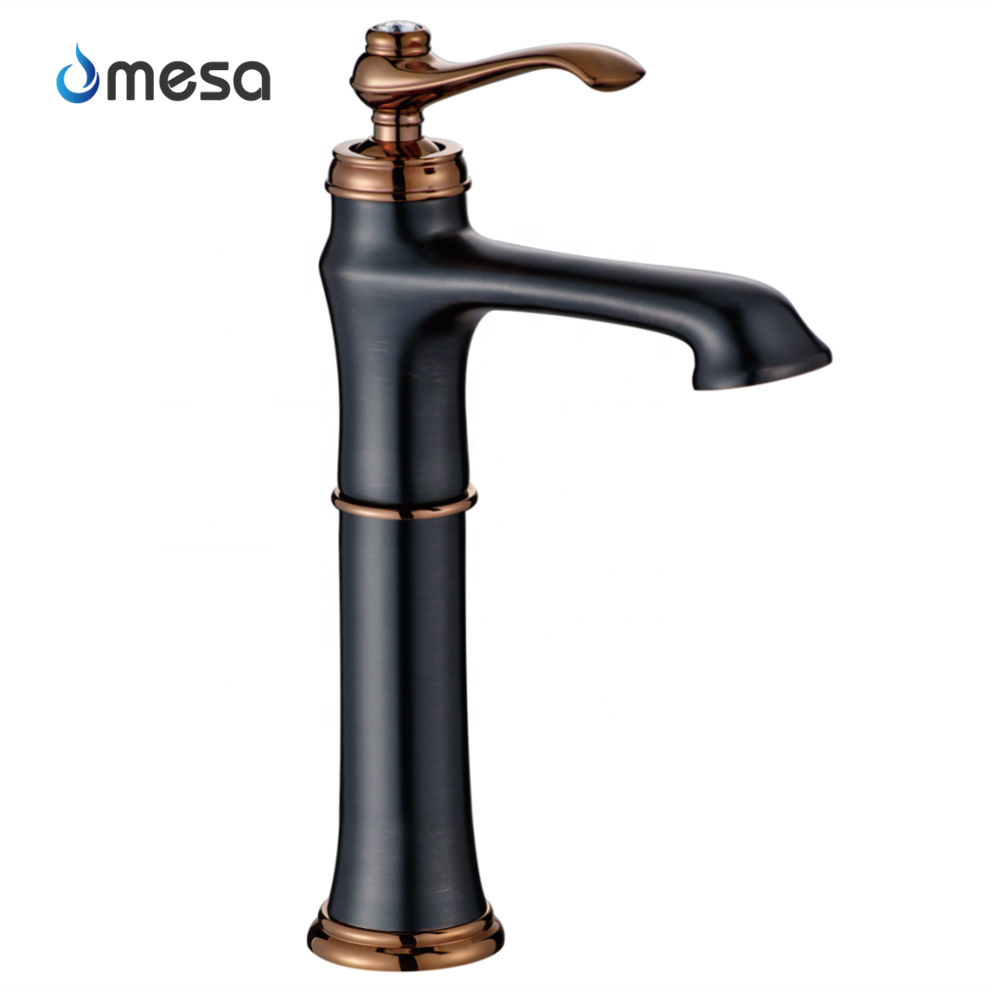 Oil rubbed black bronze high brass copper bathroom water sink basin faucet