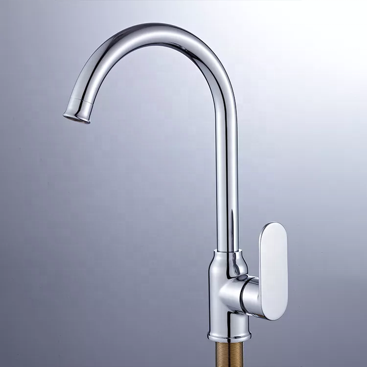 Electroplating commercial swivel copper brass body faucet  modern kitchen faucet 2022 with zinc alloy handle