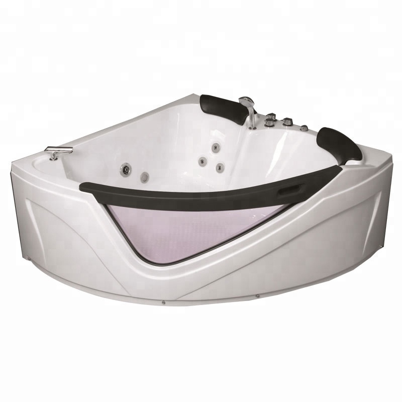 Luxurious 2 Person Heart Shaped ABS Glass Triangle Indoor Japanese Hot Whirlpool Bath Tubs Bathtubs with Spa for Sale