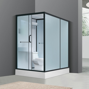 Luxury multi-function shower cabin prefab bathroom unit with toilet and shower