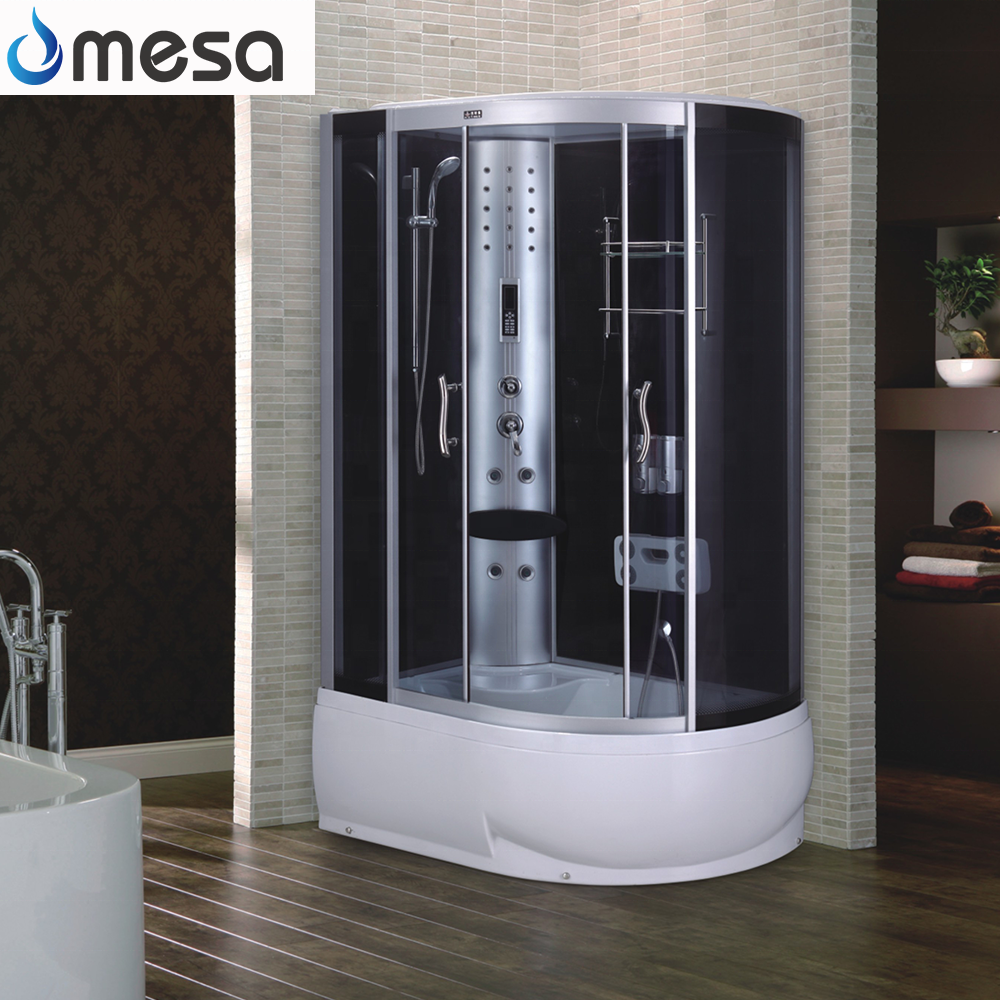 MESA bathtub shower wet room camper black silicon shower cabin