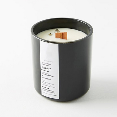 Mescente Wholesale Luxury Private Label Logo White Tea Wood Wicks Scented Soy Candles In Jars