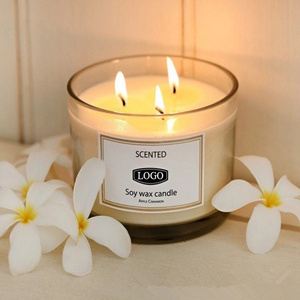 Mescente Soy High End Beautiful Lavender Scented Candles Wholesale Luxury Natural Customized Home Decoration Perfect SGS Jar 300