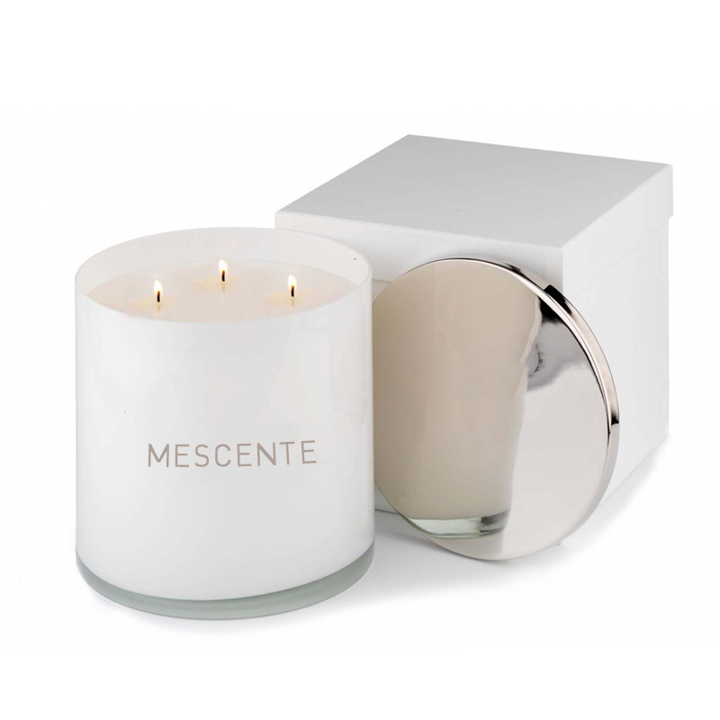 Mescente Luxury Musk Custom Scented Essential Candles Home Decoration Christmas Jar Soy Wax Pillar