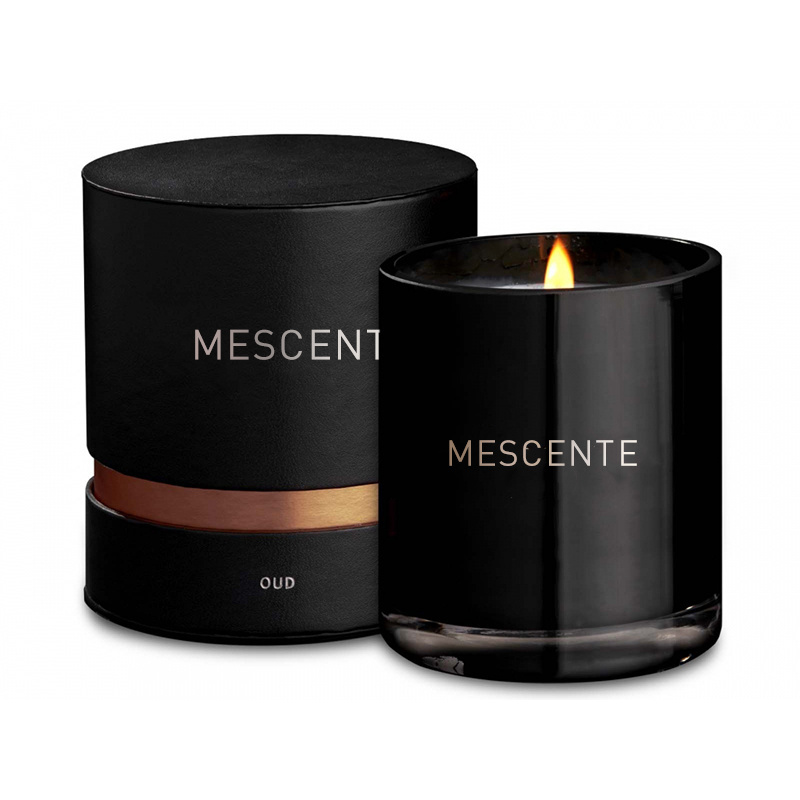 Mescente Wholesale Luxury Custom Private Label Home Decorative Woodwick Scented Soy Wax Candles