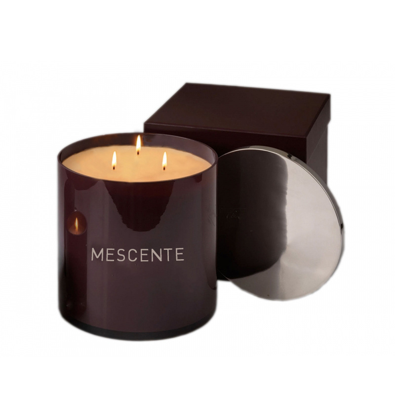 Mescente Luxury Musk Custom Scented Essential Candles Home Decoration Christmas Jar Soy Wax Pillar