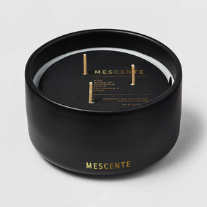 M&scent luxury private label large 3 wicks vessels aromatherapy fragrance oil candle with lid