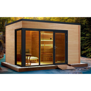 MEXDA Custom Made Luxury Garden Gazebo Enclosed Shower Room Outdoor Wooden Sauna House WS-LT08