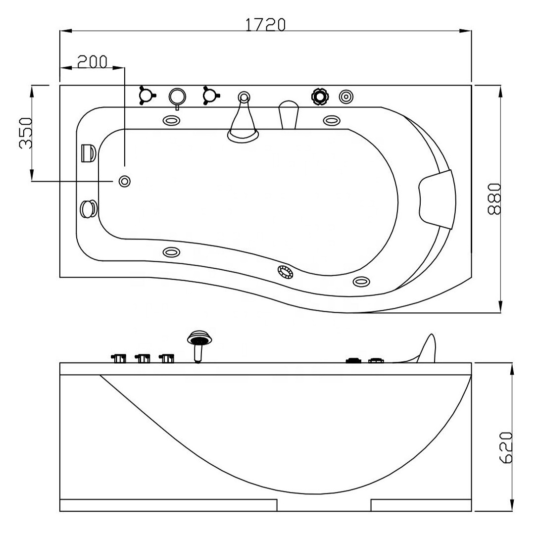 MEXDA China Manufacturer Single Person Freestanding Hot Tub Whirlpool Bathtubs Wholesale WS-004