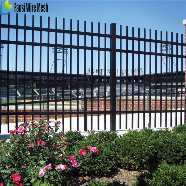 Steel square tube fence designs 6ft 8ft zinc galvanized steel picket fence galvanized steel picket fence