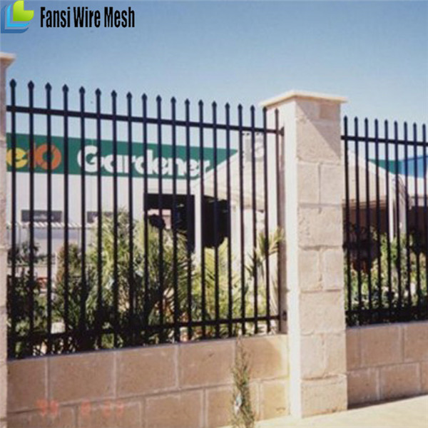 Steel square tube fence designs 6ft 8ft zinc galvanized steel picket fence galvanized steel picket fence