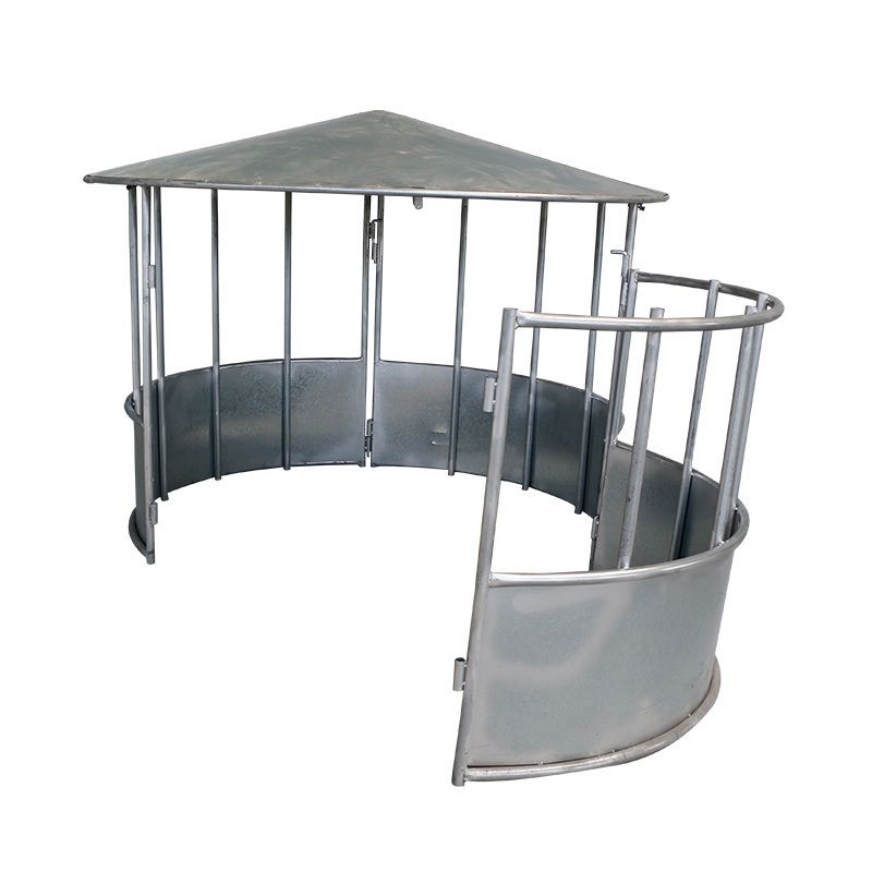 Steel bale loop top Hot Dip Galvanized Livestock Animal Cattle/Sheep/Horse Round Bale Hay Feeder