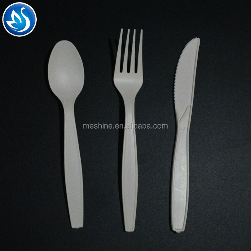 100% BioDisposable custom PLA cutlery sets individually packaging tableware for restaurant party