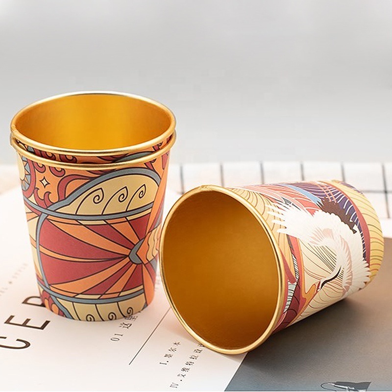 Customize Logo Design Paper Cup 6/8/10/12/16 OZ Ripple /Single/Double Paper Coffee Cups with lid