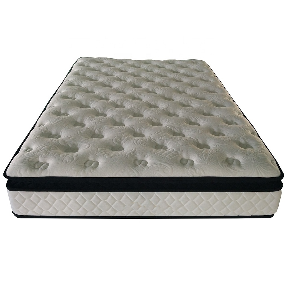 Premium  sleep well comfort 30cm pillow top pocket spring mattress with removable Zipper