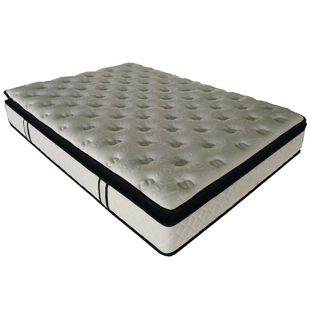 Premium  sleep well comfort 30cm pillow top pocket spring mattress with removable Zipper