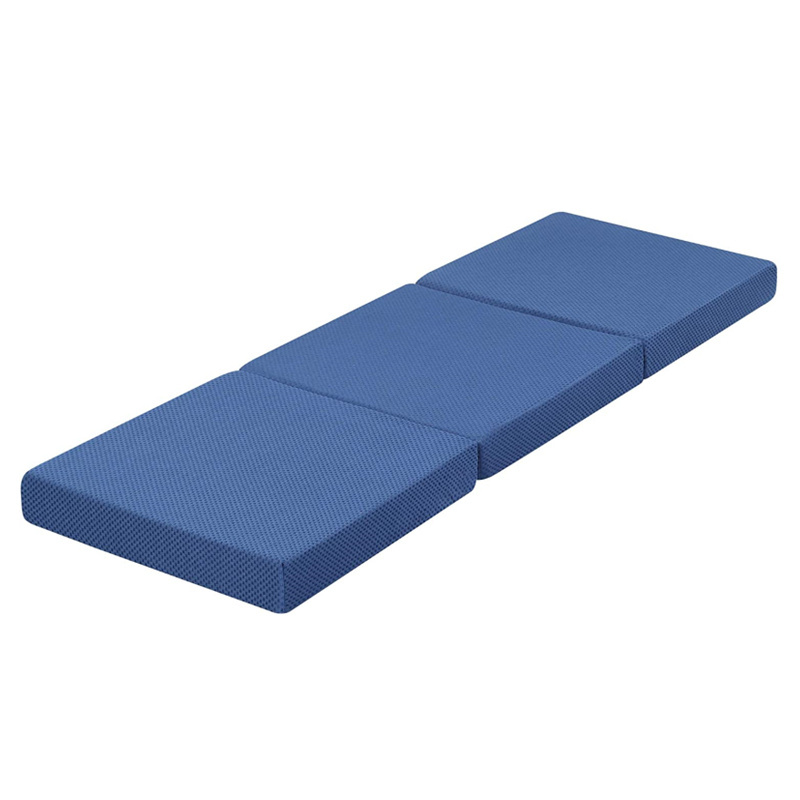 4 Inch Tri Folding Memory Foam  Play Mat Camp Portable Mattress Topper with Removable Cover