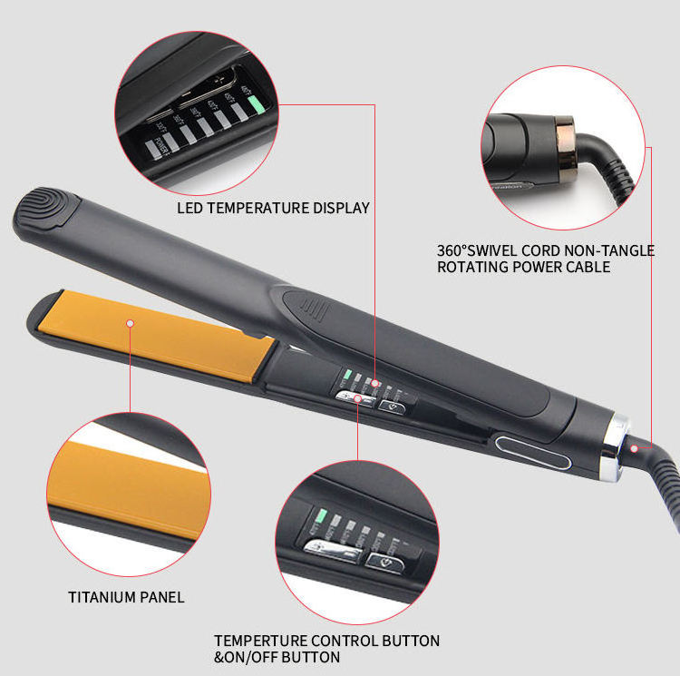 planchas para cabello Professional Hair Straightener Waterproof Titanium Electric Ceramic Flat Irons With Keratin Treatment