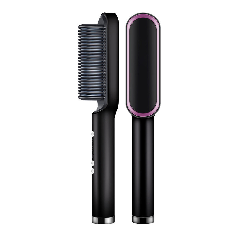 220V Heating Iron Men Beard Hair Straightener Ceramic Curler Professional Heated Comb Women Electric Hair Brush Straightener