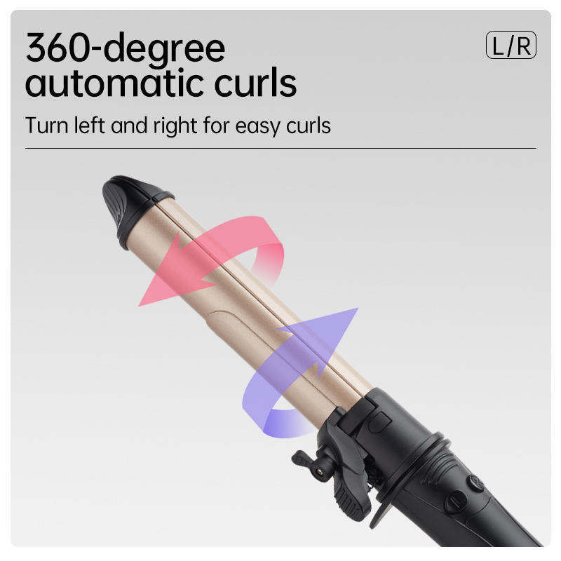 branded multi-function european 32mm ceramic double heater 3 barrel curling iron wand hair crimper with lcd custom logo