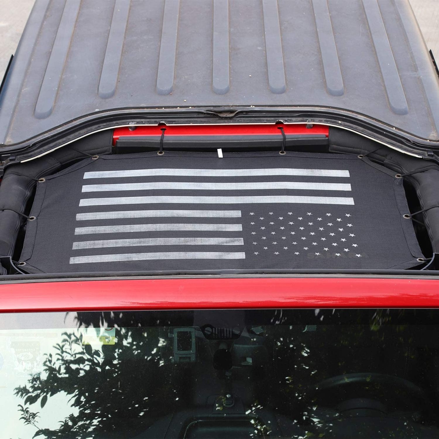 Mesh Sunshade UV Protection 2 Door Durable Polyester Top Roof Cover for Jeep Wrangler JK