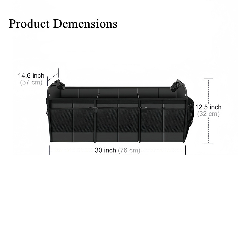 MESOROCK Premium Expandable Compartments Car Trunk Tool Organizer with Logo High Quality Car Trunk Foldable Organizer