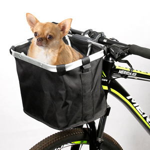 MESOROCK Quick Release and Easy Install Detachable Bicycle Handlebar Basket for Dog Pet Carrier Picnic Shopping handlebar bag