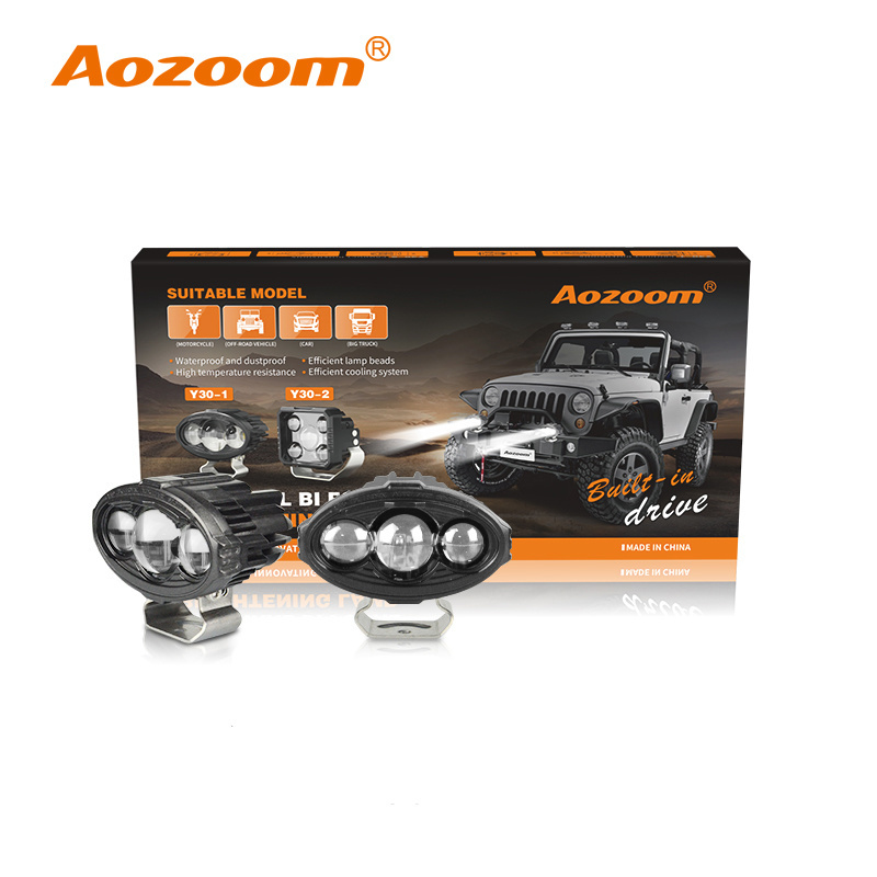 Aozoom 4 inch 12V 58W 5500K IP67 4x4 Offroad Led Driving Auxiliary Light LED Off-road Work Lamp Off Road Spotlights For Bronco