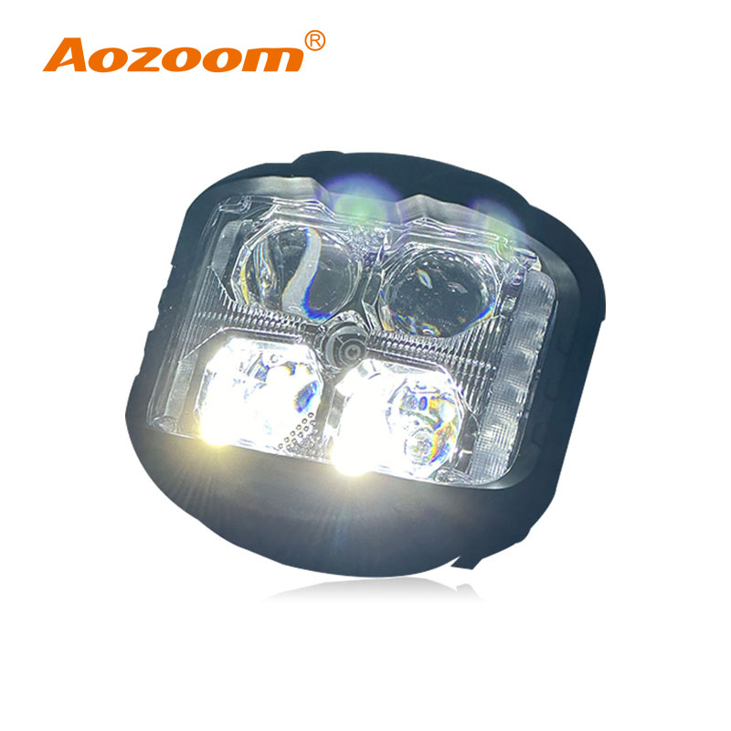 Aozoom For Truck Jeep Ford Offroad 5 inch RGB 12V 80W 5500K IP67 Dual-beam Led Driving Light Auxiliary Spotlights LED Work Lamp