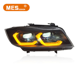 MES DESIGN Car Lighting Systems Laser Head Lights for BMW 3 Series E90 2005-2012 Laser Front Lights 320i 330i Duel Beams Lens