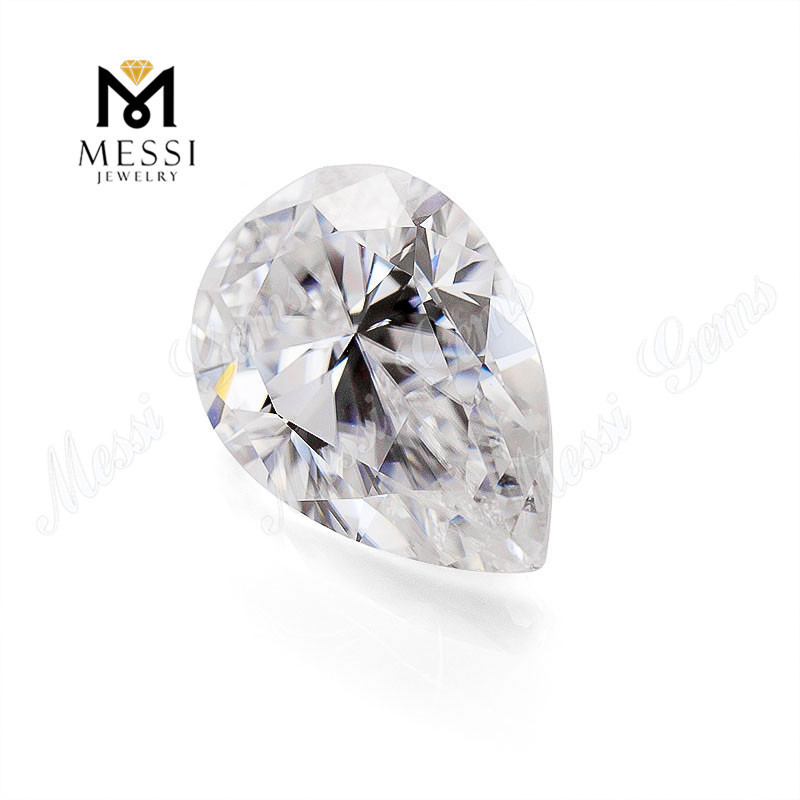 Messi gems CVD diamond pear shape 2.03ct lab grown diamond H colour VS2 3EX diamond with certificate for ring