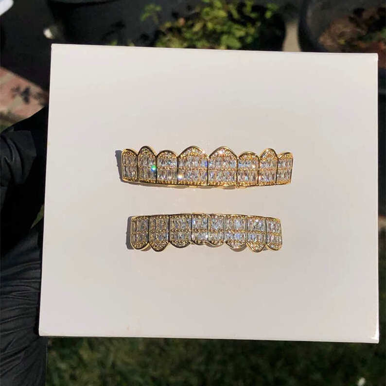 moissanite hip hop teeth grillz 18k grillz teeth