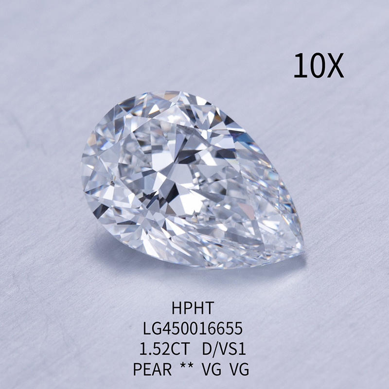 Messi Jewelry 1ct 1.5ct 2ct 2.5ct Pear Lab Diamond IGI Certified Fancy Cut HPHT CVD Pear Shape Lab Grown Diamond