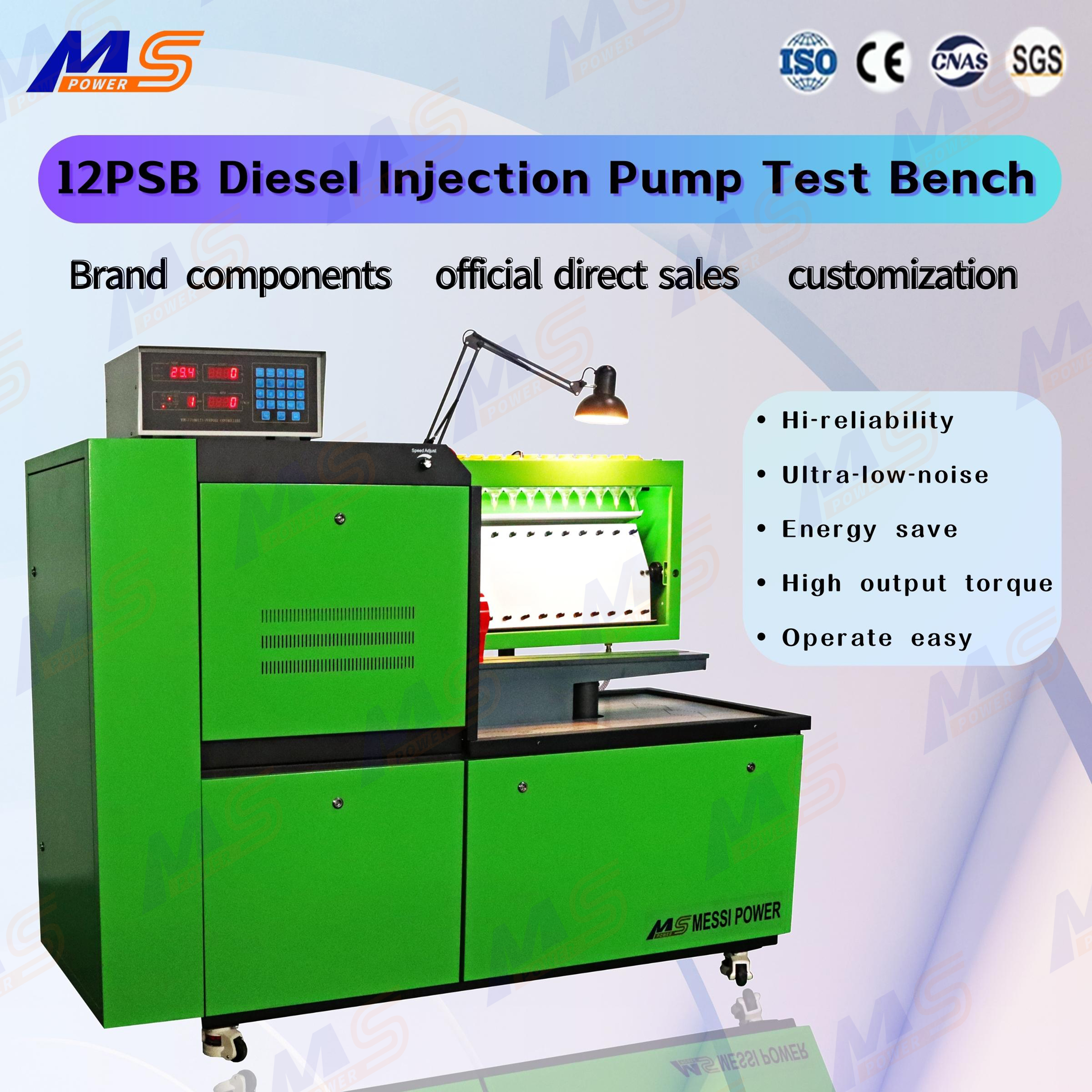 Hot Sale 12PSB  diesel fuel injection pump test bench  with high quality frequency conversing