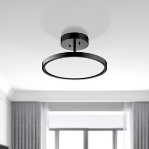 15 Inch Round Semi-Flush Mount Acrylic  Ceiling Light  for Living Room