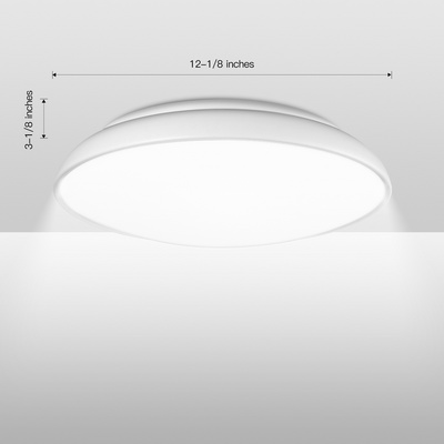 ETL/cETL Listed 12 Inch LED Flush Mount Ceiling Light  Triac Dimmable 15W 1 Round Flat Lights for Bedroom, Kitchen, Closet