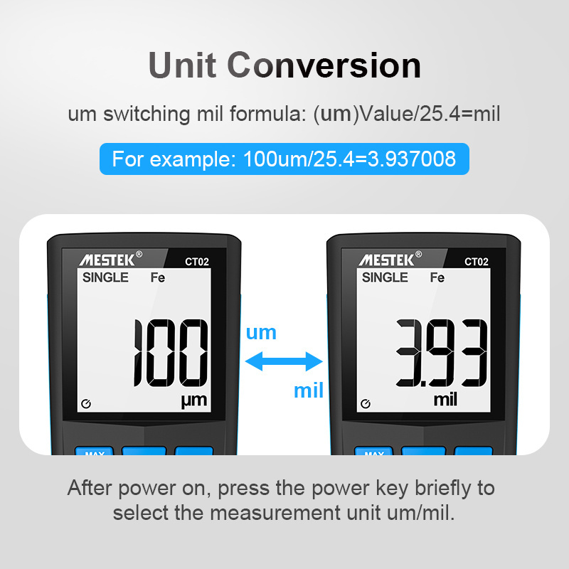 CT02  car paint film coating Thickness gauge meter Tester instrument Fe/NFe For Non conductive Coatings Thickness Gauge