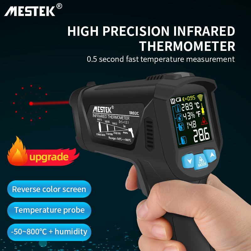 Infrared  Industrial Thermometers Digital Non Contact Portable Temperature Guns IR02 Kitchen Digital Thermometer For Industry