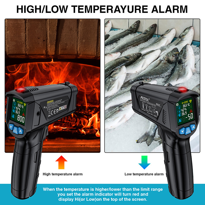 IR Laser Thermometer  Digital Non Contact Portable Temperature gun  Digital BBQ Thermometer pyrometer  For Industry Thermometer