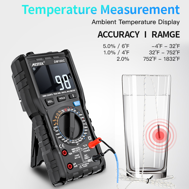 Digital Professional Multimeter   Display Tester Voltmeter Capacitor Temp Meter Ammeter multimetro Digital Smart Multimeters