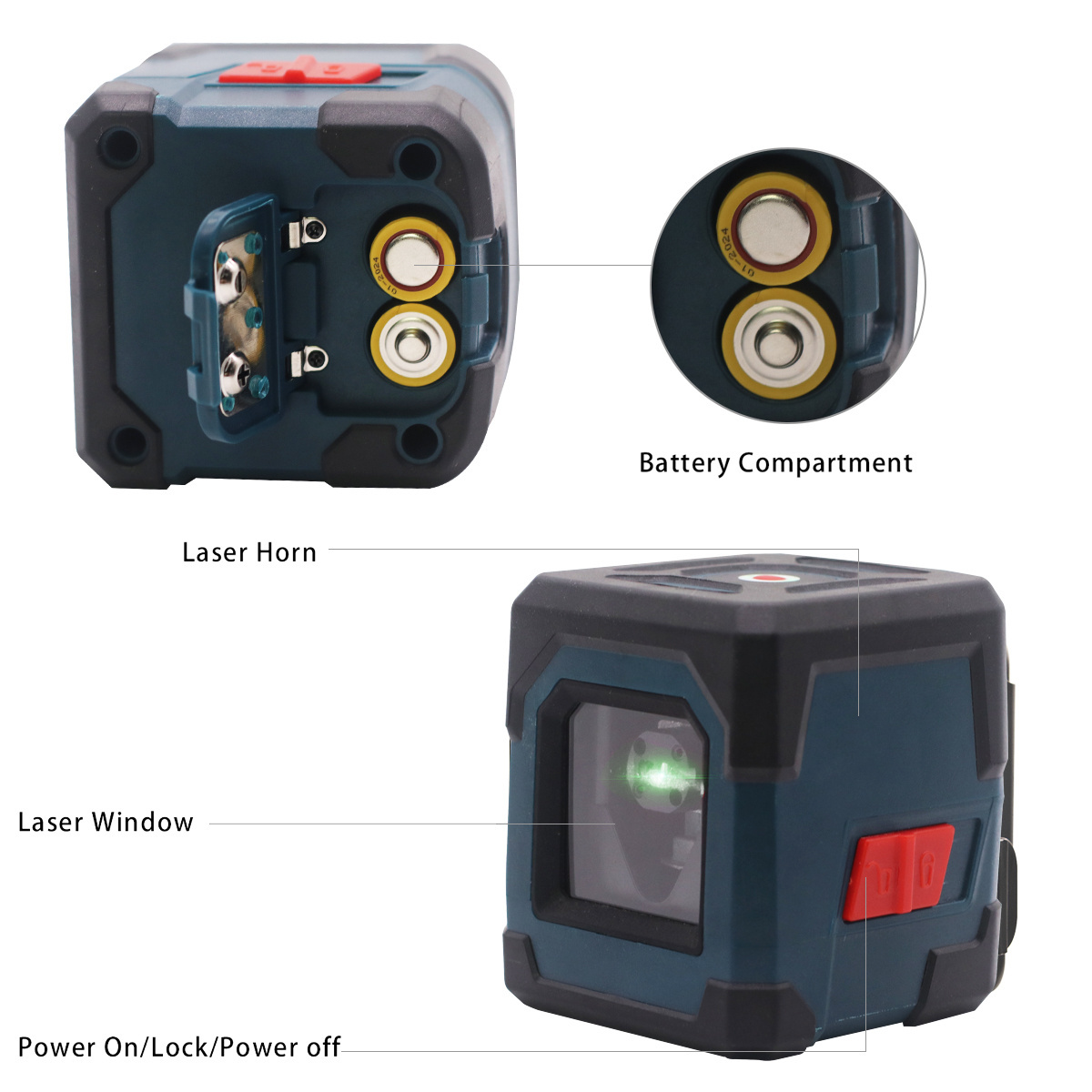 4D Green Beam Self Leveling Laser Level 360 Cross Line Vertical and Horizontal Line Self-leveling OEM 2 Green Beams