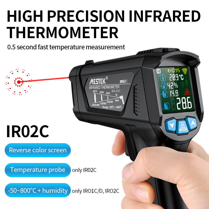 IR Laser Thermometer  Digital Non Contact Portable Temperature gun  Digital BBQ Thermometer pyrometer  For Industry Thermometer