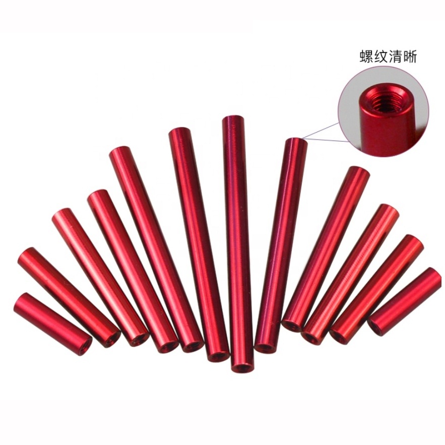 M2 M3 M4 Colorful Anodized Round Aluminum Threaded Standoff Spacer For Model Aircraft