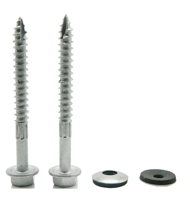 #10 x 1-1/2 Hex Washer Head Metal Roofing Screws Type 17, Self Tapping Wood Screws with EPDM Washer