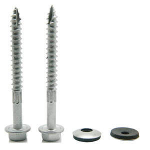 #10 x 1-1/2 Hex Washer Head Metal Roofing Screws Type 17, Self Tapping Wood Screws with EPDM Washer