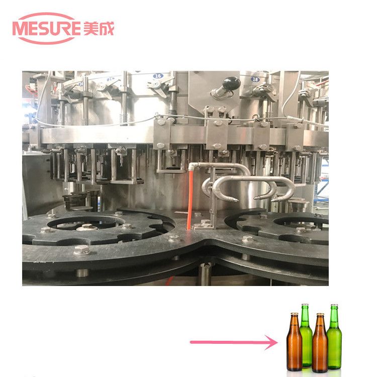 3 in 1 330ml Glass Bottle With Crown Beer Making Machine Craft Beer Production Line Isobaric Beer Bottle Filling Machine