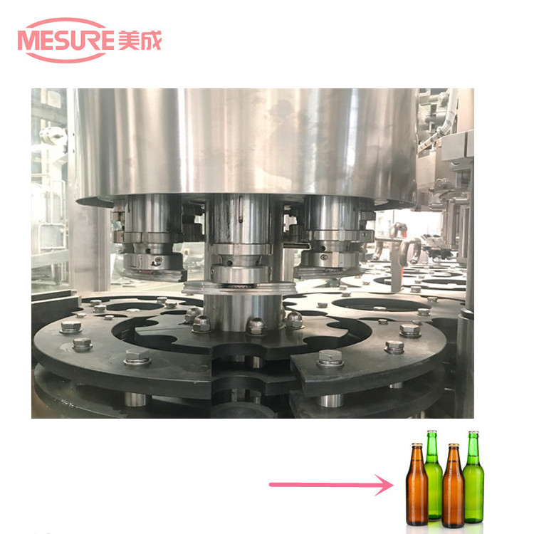 3 in 1 330ml Glass Bottle With Crown Beer Making Machine Craft Beer Production Line Isobaric Beer Bottle Filling Machine