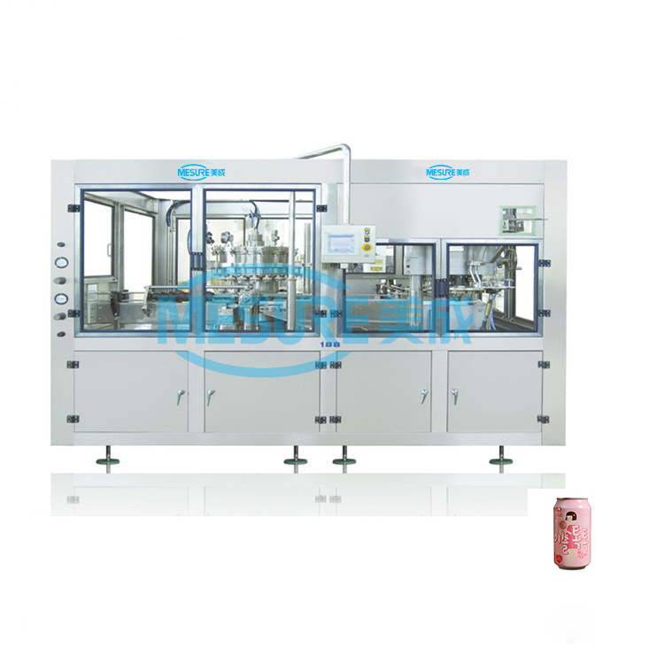 Full automatic beverage cans filling machine juice soda beer drinking canning pop tin can sealer sealing machinery