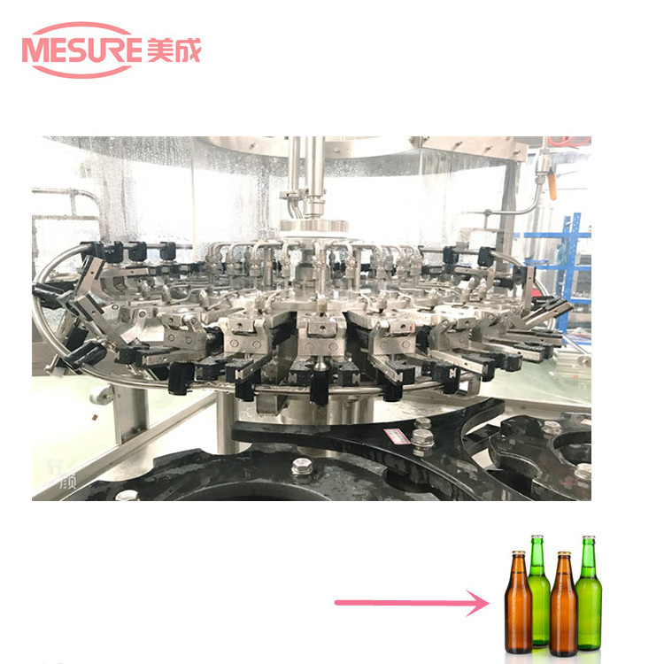 3 in 1 330ml Glass Bottle With Crown Beer Making Machine Craft Beer Production Line Isobaric Beer Bottle Filling Machine